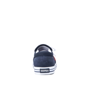 Supra Mens CUBA Navy/White/white Low Top Shoes | CA-44991